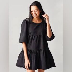 BB Dakota Black Long Sleeve Dress